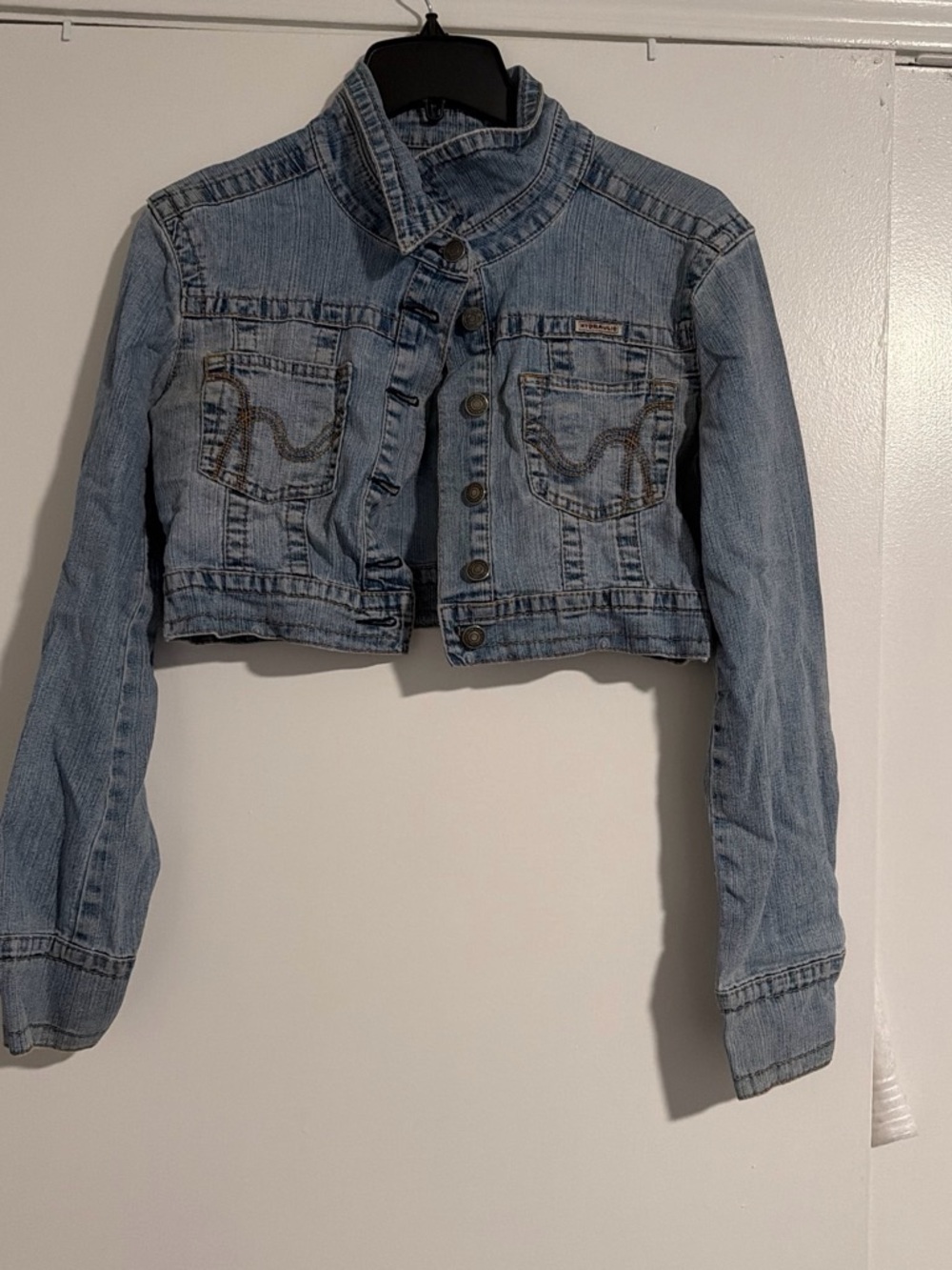 Hydraulic light blue denim jacket